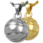 Silver and Gold Plated Memorial Basketball Pendant